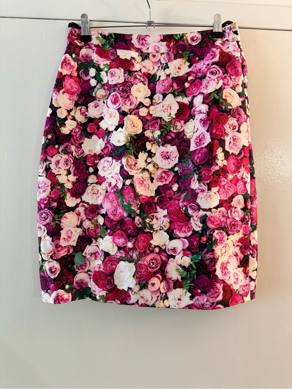Kate Spade Floral Rose Print Midi Pencil Skirt - Pink & Green size 4